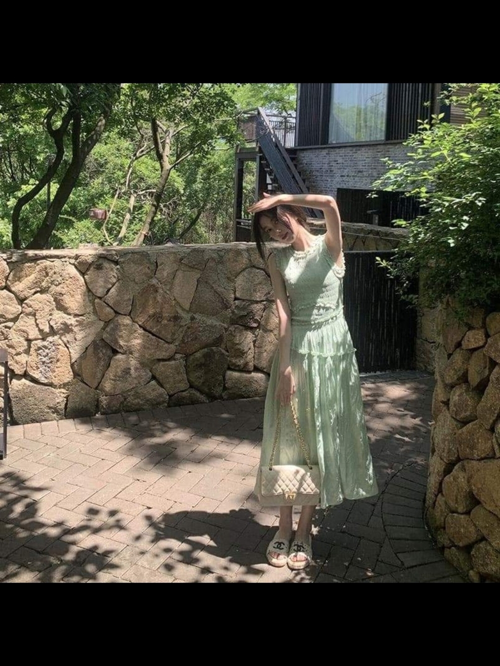 Light Green Sleeveless Midi Dress - Elegant Summer Style